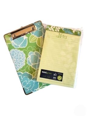 MintGreen Mini Clipboard & Notes Pad NIP